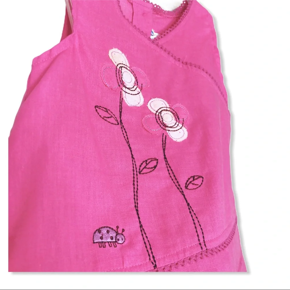 NWT 24 Month Dress Linen / Cotton w Appliqués‎ 2 Piece Set